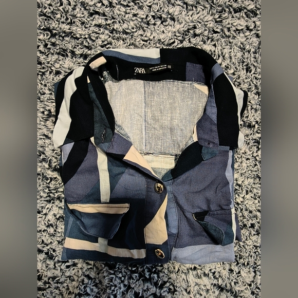 Geometric Patterned Button-Up Dress - Picture 7 of 8